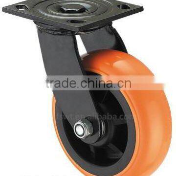 Heavy Duty Double Bearing PU/PP Caster With Swivel