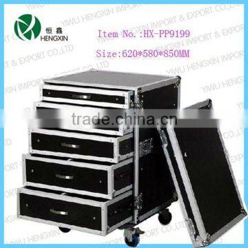 Professional & Multifunctional Aluminum drawers Truck Tool Box With Trolley system,With Drawers front & Adjustable Dividers