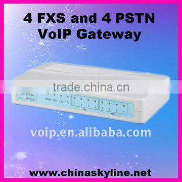 IP PBX interface 4 FXS and 4 PSTN VoIP Gateway