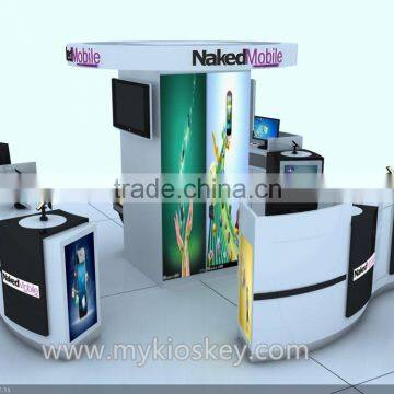Fashion Cell Phone Display Kiosk for Sale in Mall