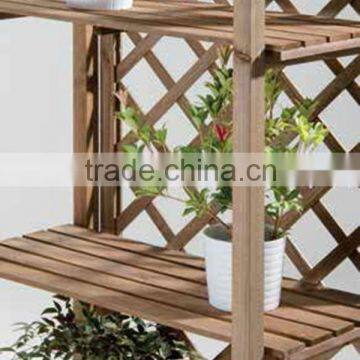 Three Tiers Natural Wooden Flower Stand photo-2