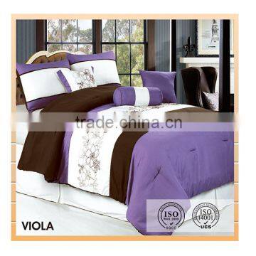 Wholesale Queen Size 7pc Flocked Bedding Comforter Set