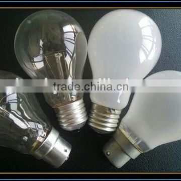 B22 60w clear frosted incandescent regular bulb GLS