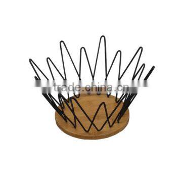 Bamboo Fruit Basket with wire/Latest big sale new style home decor bamboo fruit basket