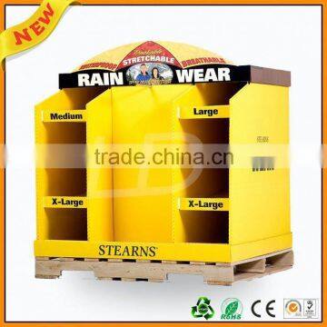 cardboard 4 sides pallet display stand for promotion ,caltrate pallet display for minerals chewables