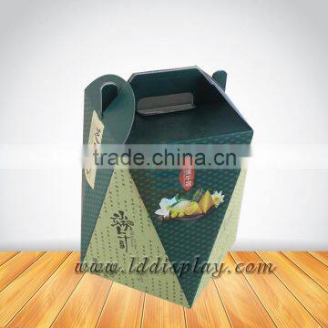 Custom made creative cardboard box with handle