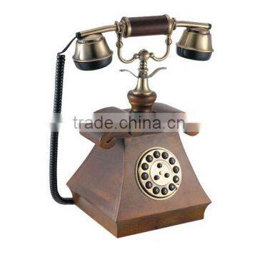 Natural Wood Craft Phone Vintage Marine Telephone, Wood Telephone, Retro Corded Phone