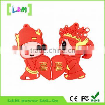 best price and high grade quality soft pvc plastic usb flash drive/wedding gifts