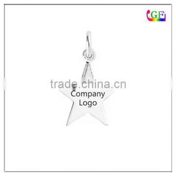 Zinc alloy silver star pendant