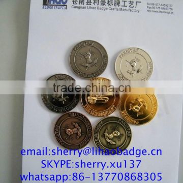 promotional custom metal 3d coin,arrow and tank coin,gols plated brass badge coin