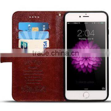 Luxury Flip Wallet Case with card slot for iPhone 7