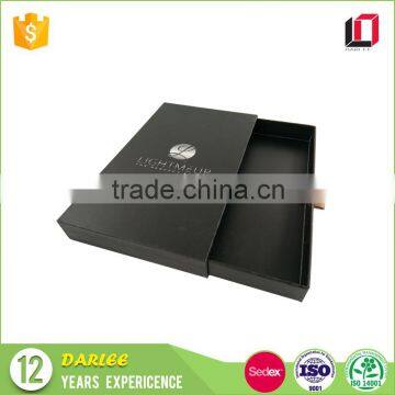 Alibaba China supplier custom grey cardboard black matte drawer paper box