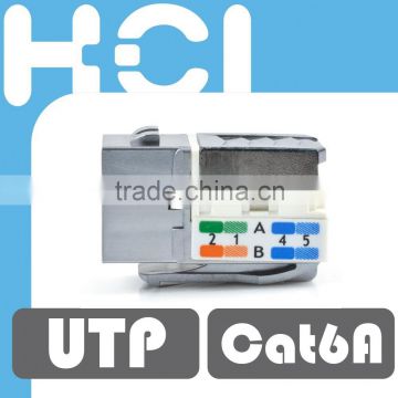 Coated Cat 6A RJ45 UTP Keystone Jack