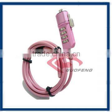 password security lock/ Portability Lock /Laptop encryption alloy lock Steel wire rope cable