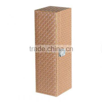 Chinese factories wholesale custom luxury single bottled wine box, leather khaki beautiful gift box