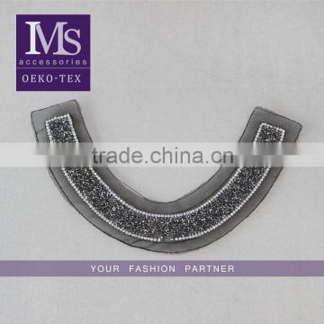 Popular Hot fix rhinestone collar/fancy rhinestone collars for garment