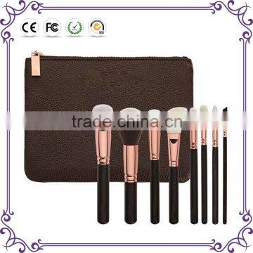 8pcs rose gold high quality vegan makeup brushes cosmetic brush set