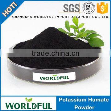 Natural Organic Fertilizer Potassium Humate Super Powder with High Water Solubility 100% Potassium Humate