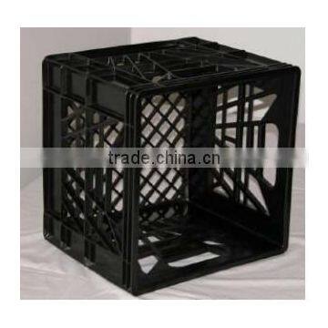 Black Color Dairy Plastic Square Crates for Sale