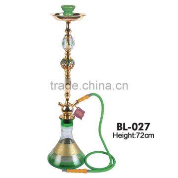 glass vase zinc alloy with crystal ball luxury shisha hookah