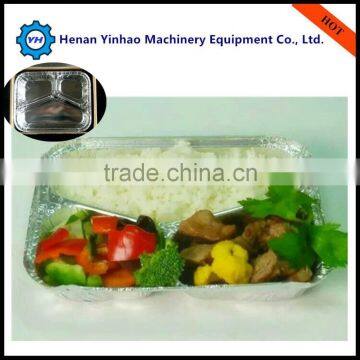 microwave pp white plastic disposable food container with two compartments for take away