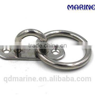 5mm Stainless Steel Oblong Pad Eye Plates With Ring For Marine