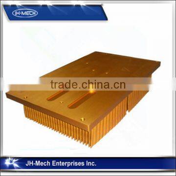 High power large CNC machined cooper heat sinks Chinese supplier