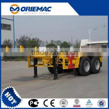 40ft skelettal container semi flat bed trailer 40ton Sinotruk