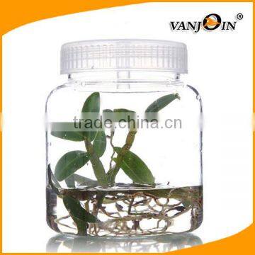 500ML/480ML/350ML/270ML Clear Round Plastic Jar for Hydroponic Plants