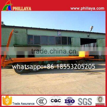 3 Axles 4 Axles Full Type Lowbed Truck Drawbar Flatbed Trailer For Sale photo-5