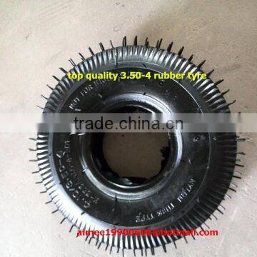 Hand Trolley and Garden Cart Wheels Rubber Tyre 4.10/3.50-4 photo-3