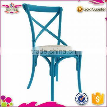 Wholesale Price Wooden Rattan Cross Back Dining Chair photo-3