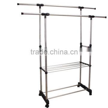 Telescoping Garment Rack With Four Hangers photo-3