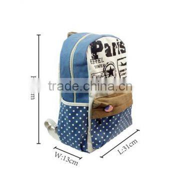 Casual Canvas Backpack Bag, Fashion Cute Lightweight Backpacks for Teen Young Girls photo-2