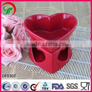 Factory Wholesale Custom Ceramic Heart Shape Chocolate Fondue Set photo-2