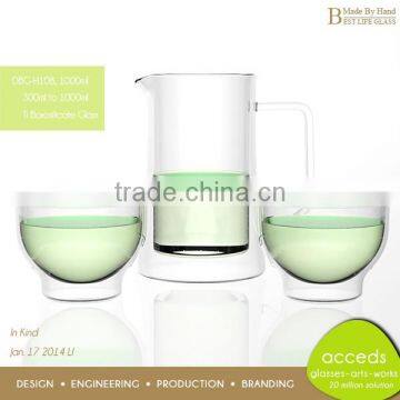 Heat Resistant Handcrafted Pyrex Water Glass Pitcher Wholesale photo-3