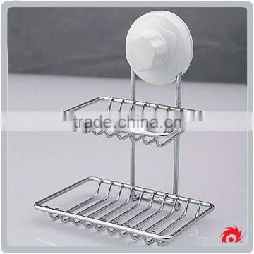 New Stainless Steel Bathroom Toilet Shower Sucker Suction Sink Tray Dish Hanging Soap Holder photo-4