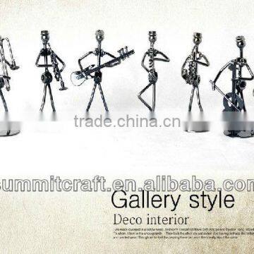 3D iron metal musician player figurine