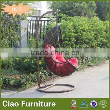 Foshan Design Rattan Hanging Chairs Outdoor Furniture Patio Wicker Swing Chair photo-3