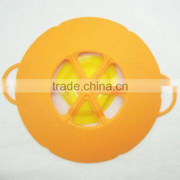 Red Large Size Pan Pot Silicone Lid Boil Over Preventer Spill Stopper photo-4