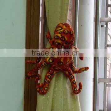 plush stuffed octopus curtain decoration/ plush sea animal toy