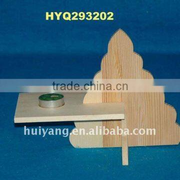 unfinished new design creative customized wooden candle holder, home decorative wedding decoration wood candle holder