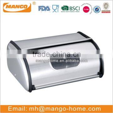 Stainless Steel Kitchen Bread Bin With Window