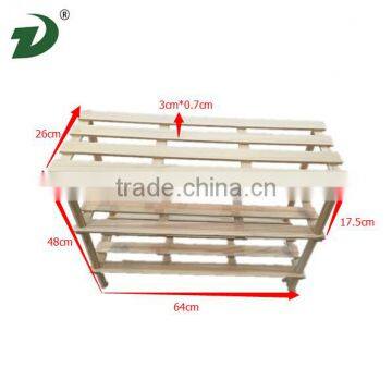 Eco-friendly 3 Tiers Light Wood Shoes Rack photo-5