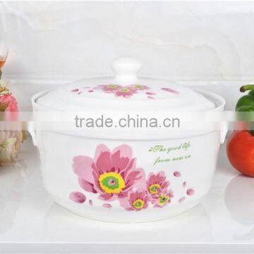 8" Porcelain Microwave Cooking Pot With Porcelain Lid photo-6