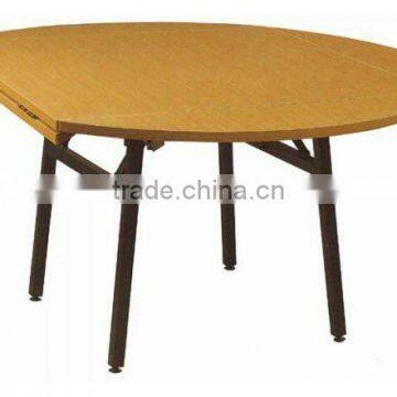 Wood extendable dining restaurant round folding table tops