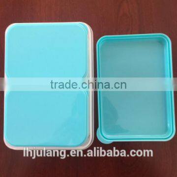 BPA FREE plastic lunch box with cooler pack / plastic lunch box with 4 parts