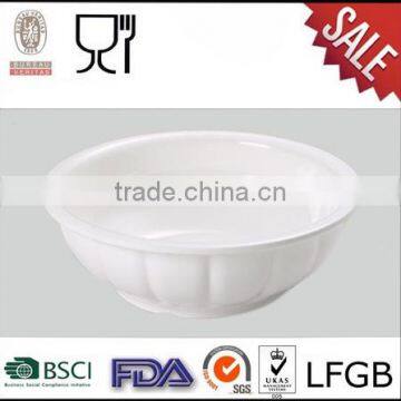 Factory Wholesale New Design Solid White Melamine Bowl, White Dinner Bowl