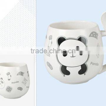 350ml Ceramic Coffee Mug With Spoon Milk Mug photo-3