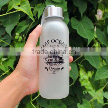 Frosted Glass Water Bottle With Cloth Cover photo-6